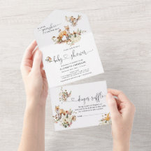 Bosdieren Pompoen Herfst Bloemige Baby Shower