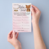 Bosdieren raden Baby voedseldouche Flyer (Hand)