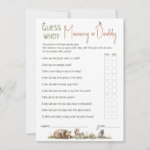 Bosdieren raden wie mama of papa Kaart (Voorkant)