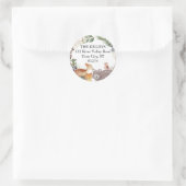 Bosdieren Retouradres Ronde Sticker (Tas)