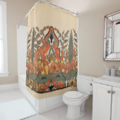 BOSDIEREN, RODE KONIJNEN TUSSEN BLOEMEN EN BLADERE DOUCHEGORDIJN (In situ)