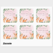 Bosdieren Roze Boekenlegger Sticker (Vel)
