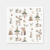 Bosdieren rustiek Baby shower Servet (Voorkant)