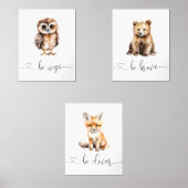 Bosdieren schattig zijn dappere kwekerij muurkunst sets (Voorkant)