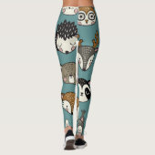 Bosdieren Schattige  patroon Leggings (Achterkant)