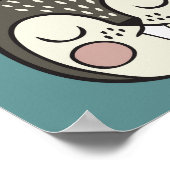 Bosdieren Schattige  patroon Poster (Hoek)