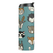 Bosdieren Schattige patroon Thermosbeker (Gedraaid links)