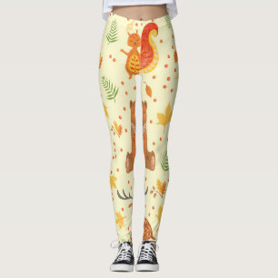 Bosdieren Sierpatronen Illustratie Leggings