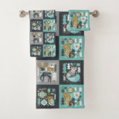 Bosdieren Sneeuwvlokken Scandinavische Kerstmis Bad Handdoek (Insitu)