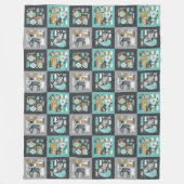 Bosdieren Sneeuwvlokken Scandinavische Kerstmis Fleece Deken (Voorkant)