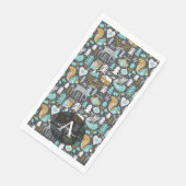 Bosdieren Sneeuwvlokken Scandinavische Kerstmis Servet (Hoek)