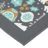 Bosdieren Sneeuwvlokken Scandinavische Kerstmis Tafelkleed (Gekanteld)