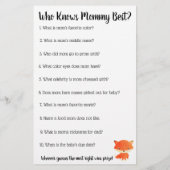 Bosdieren thema baby shower spellen flyer (Achterkant)