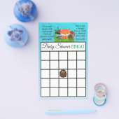 Bosdieren thema baby shower spellen flyer (Enkel)