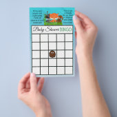 Bosdieren thema baby shower spellen flyer (Hand)