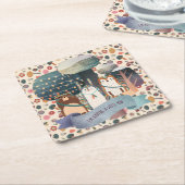 Bosdieren - Tribale Wilde Eén Aanpasbaar Kartonnen Onderzetters (Schuin)