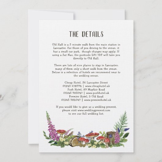 Bosdieren Trouw Uitnodiging (Achterkant)