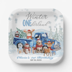 Bosdieren Truck ONEderland 1e Verjaardag Papieren Bordje