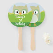 Bosdieren Uil Hand Fan Handwaaier (Voorkant en achterkant)