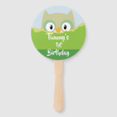 Bosdieren Uil Hand Fan Handwaaier (Voorkant)