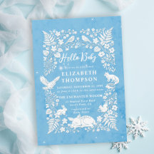 Bosdieren Verhalenboek Winter Blauwe Baby Shower