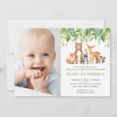 Bosdieren Verjaardag Bos groen Foto Kaart (Voorkant)