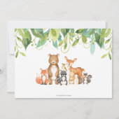 Bosdieren Verjaardag Bos groen Foto Kaart (Achterkant)