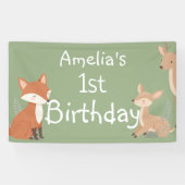 Bosdieren Verjaardagsfeest Banner (Horizontaal)