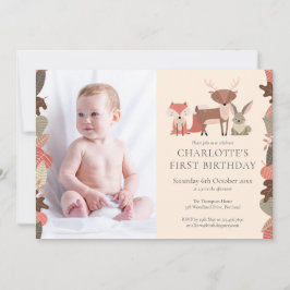 Bosdieren Verjaardagsfeest Foto Kaart