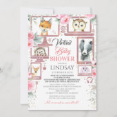 Bosdieren Virtual Baby shower Invitation Kaart (Voorkant)
