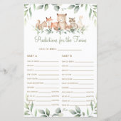 Bosdieren voorspelling voor tweeling activiteit (Voorkant)