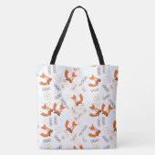 Bosdieren Vos en eikel Patroon Tote Bag (Achterkant)