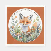 Bosdieren Vos Feestdecoratie Eettafel Servet (Voorkant)