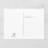 Bosdieren Vos Konijn Bloemen Briefkaart (Achterkant)