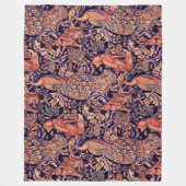 BOSDIEREN, VOS, PAUW, HAAS ROZE BLAUWE BLOEM FLEECE DEKEN (Voorkant)