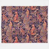 BOSDIEREN, VOS, PAUW, HAAS ROZE BLAUWE BLOEM FLEECE DEKEN (Voorkant (Horizontaal))