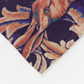 BOSDIEREN, VOS, PAUW, HAAS ROZE BLAUWE BLOEM FLEECE DEKEN (Hoek)