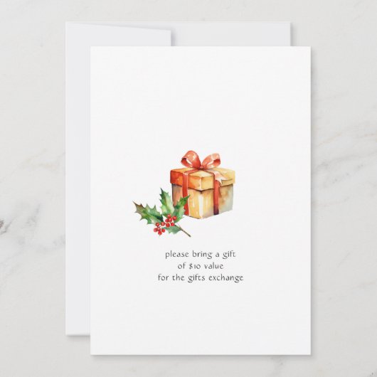 Bosdieren Vrolijk klein kerstfeest Kaart (Achterkant)