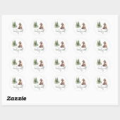 Bosdieren waar we nauwelijks op kunnen wachten ronde sticker (Vel)