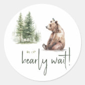 Bosdieren waar we nauwelijks op kunnen wachten ronde sticker (Voorkant)