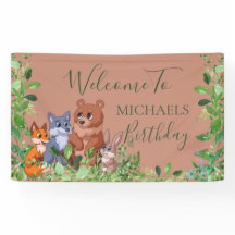 Bosdieren welkom achtergrond banner