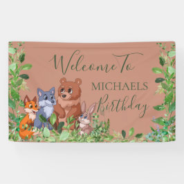 Bosdieren welkom achtergrond banner