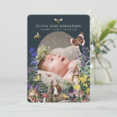 Bosdieren & Wildbloemen Geboorte Aankondiging (Staand voorkant)