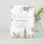 Bosdieren Wilde Eén Eerste Verjaardag Kaart (Staand voorkant)