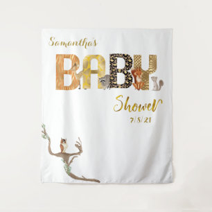 Bosdieren Wilde Goud Print Foto Achtergrond Wandkleed