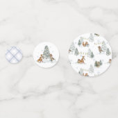 Bosdieren | Winter Verjaardagsfeestje  Confetti (Achterkanten)