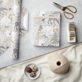 Bosdieren Winterdieren Bossen Cadeaupapier