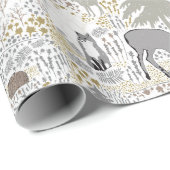 Bosdieren Winterdieren Bossen Cadeaupapier (Rol Hoek)