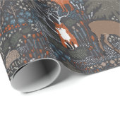 Bosdieren Winterdieren Bossen Cadeaupapier (Rol Hoek)