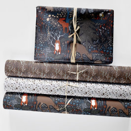 Bosdieren Winterdieren Bossen Inpakpapier Vel